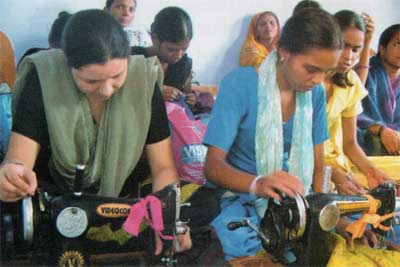 A project teaching tailoring skills run by the Delhi Brotherhood